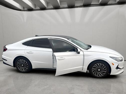 Serenity White 2023 Hyundai SONATA Hybrid Limited