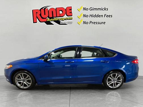 Blue 2017 Ford Fusion S