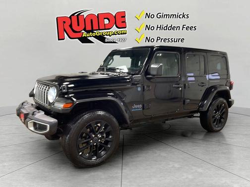 Black 2025 Jeep Wrangler 4xe Sahara