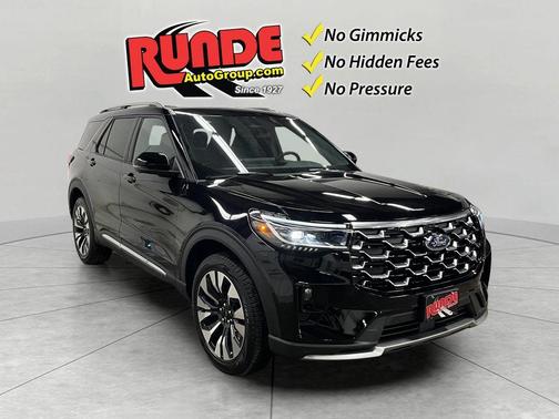 Agate Black Metallic 2026 Ford Explorer Platinum