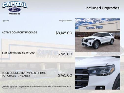 White Metallic 2026 Ford Explorer Active