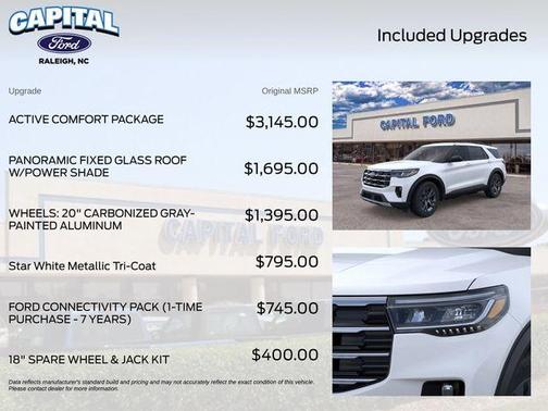 White Metallic 2026 Ford Explorer Active