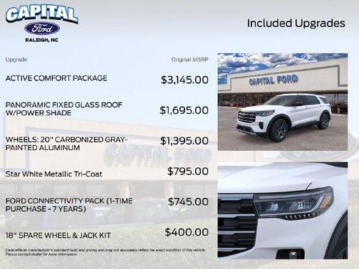 White Metallic 2026 Ford Explorer Active