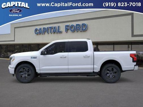Space White Metallic 2025 Ford F-150 Lightning Flash