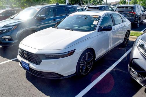 Platinum White Pearl 2025 Honda Accord Hybrid Sport