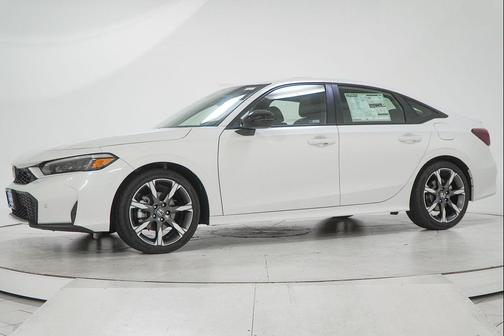 Platinum White Pearl 2026 Honda Civic Hybrid Sport Touring