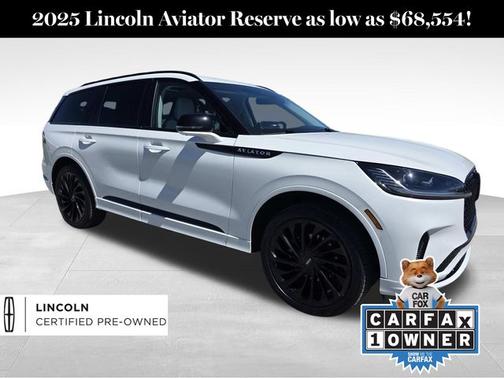 PRISTINE WHITE MET 3C 2025 Lincoln Aviator RESERVE