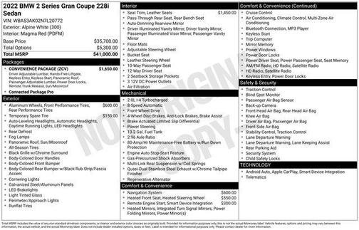 2022 BMW 228 Gran Coupe i sDrive