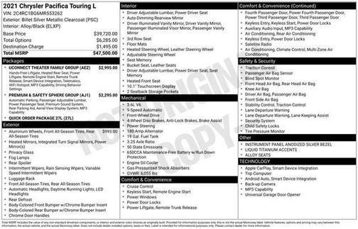 2021 Chrysler Pacifica Touring L