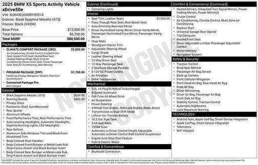 2025 BMW X5 PHEV xDrive50e