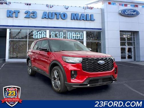 Rapid Red Metallic Tinted Clearcoat 2025 Ford Explorer ST-Line