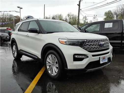 Star White Metallic Tri-Coat 2023 Ford Explorer Limited