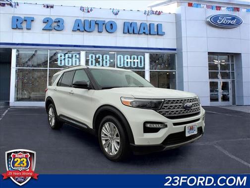 Star White Metallic Tri-Coat 2023 Ford Explorer Limited