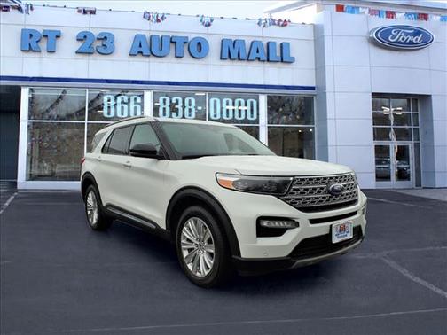 Star White Metallic Tri-Coat 2023 Ford Explorer Limited