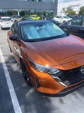 Monarch Orange Metallic/Super Black 2024 Nissan Sentra SR