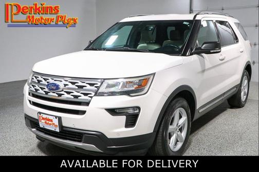 White Platinum Metallic Tri-Coat 2019 Ford Explorer XLT
