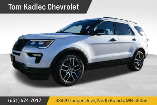 White Platinum 2018 Ford Explorer Sport