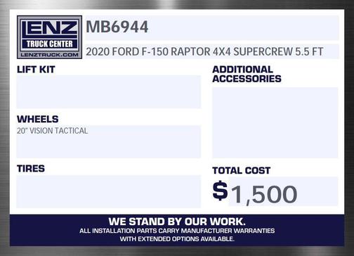 Lead Foot 2020 Ford F-150 Raptor