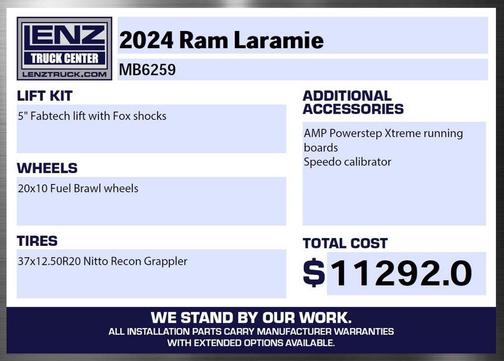 2024 RAM 2500 Laramie Crew Cab 4x4 6'4' Box