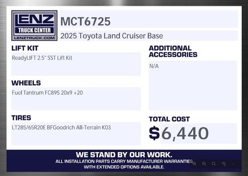 2025 Toyota Land Cruiser Base