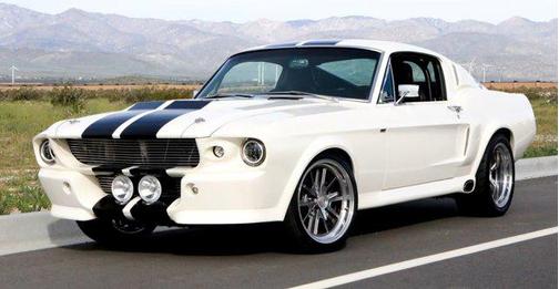 White 1967 Ford Mustang Base