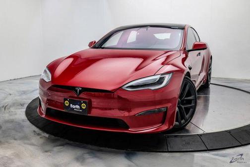 Red Multi-Coat 2022 Tesla Model S Plaid