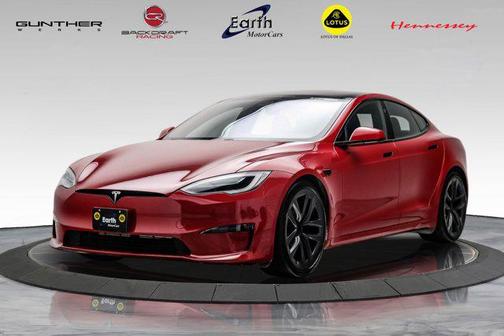 Red Multi-Coat 2022 Tesla Model S Plaid