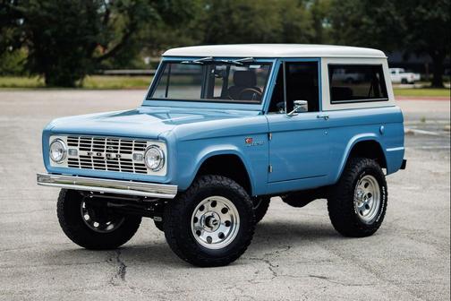 Blue 1968 Ford Bronco Custom Restomod