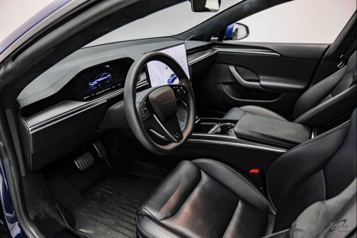 Matte Blue Wrap 2022 Tesla Model S Plaid