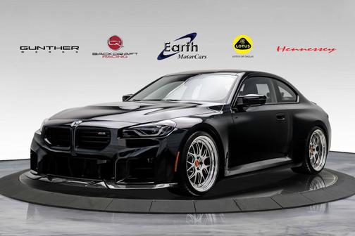 Black Sapphire Metallic 2025 BMW M2 Carbon Package Carbon Fiber Exhaust Tips Live Cock