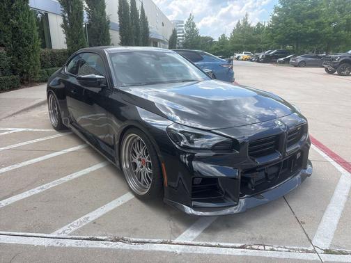 Black Sapphire Metallic 2025 BMW M2 Carbon Package Carbon Fiber Exhaust Tips Live Cock
