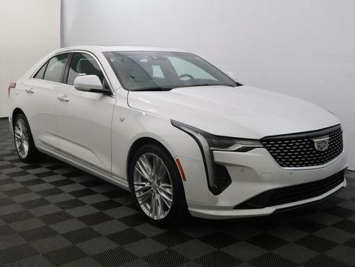 Crystal White Tri-Coat 2023 Cadillac CT4 Premium Luxury