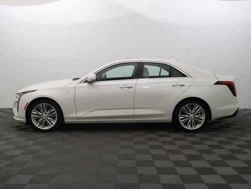 Crystal White Tri-Coat 2023 Cadillac CT4 Premium Luxury
