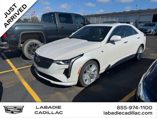 Crystal White Tri-Coat 2023 Cadillac CT4 Premium Luxury