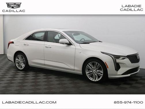 Crystal White Tri-Coat 2023 Cadillac CT4 Premium Luxury