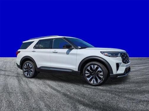 White Metallic 2026 Ford Explorer Platinum