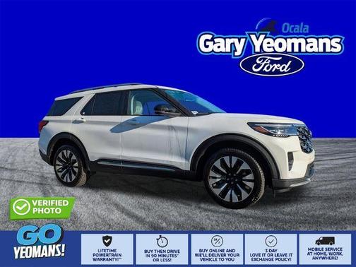 White Metallic 2026 Ford Explorer Platinum