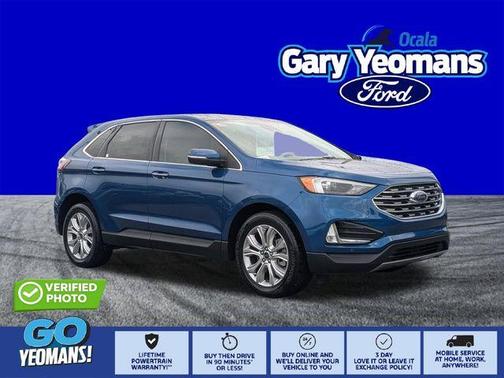 Blue Metallic 2022 Ford Edge Titanium