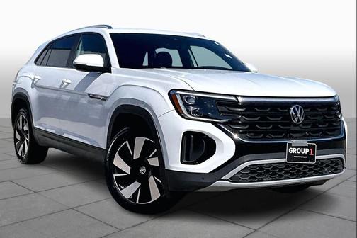 Pure White 2024 Volkswagen Atlas Cross Sport 2.0T SE w/Technology 4MOTION