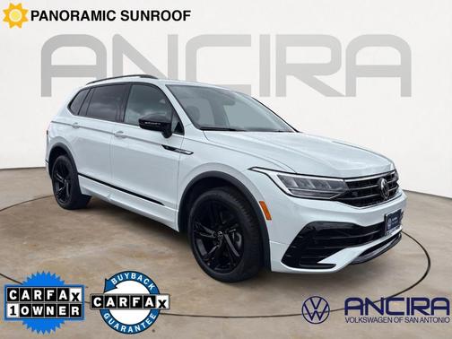 Opal White Pearl Effect 2024 Volkswagen Tiguan 2.0T SE R-Line Black