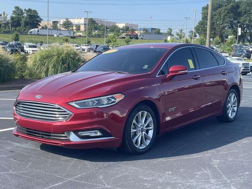Red 2017 Ford Fusion Energi Titanium