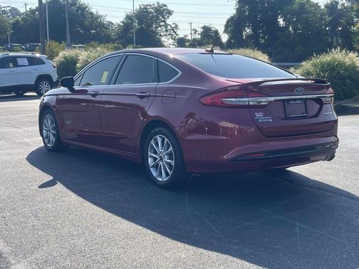 Red 2017 Ford Fusion Energi Titanium