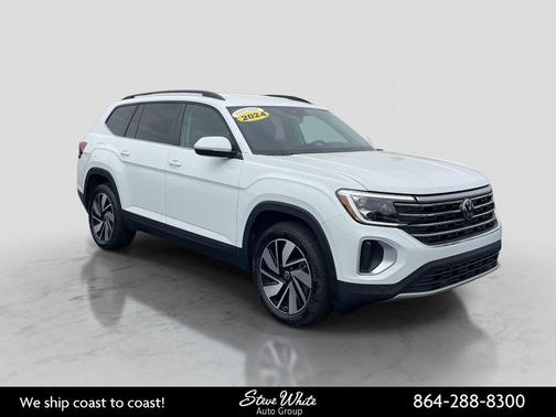 Pure White 2024 Volkswagen Atlas 2.0T SE w/Technology