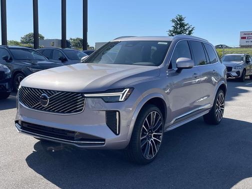 Aurora Silver 2026 Volvo XC90 Plus, B6 AWD Gas (mild hybrid), Gasoline, Bright, 7 Seats