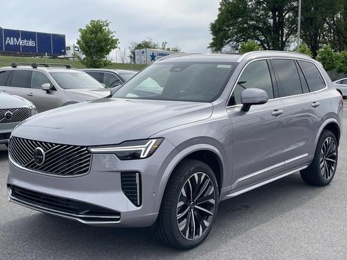 Aurora Silver 2026 Volvo XC90 Plus, B6 AWD Gas (mild hybrid), Gasoline, Bright, 7 Seats