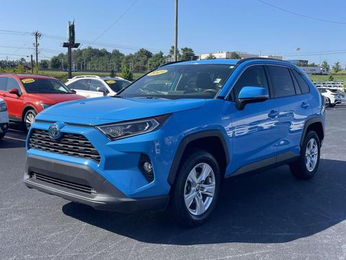 Blue Flame 2021 Toyota RAV4 Hybrid XLE