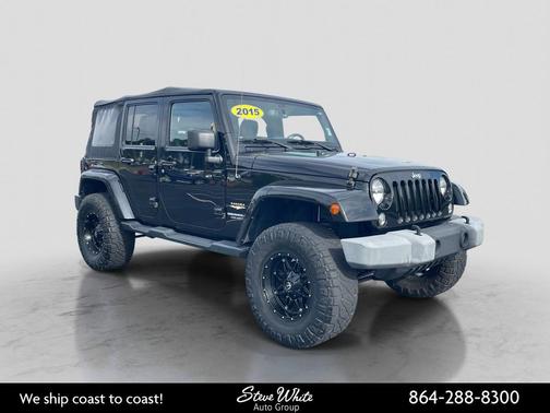 Black Clearcoat 2015 Jeep Wrangler Unlimited Sahara