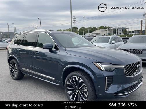 Denim Blue Metallic 2026 Volvo XC90 Plus, B6 AWD Gas (mild hybrid), Gasoline, Bright, 7 Seats