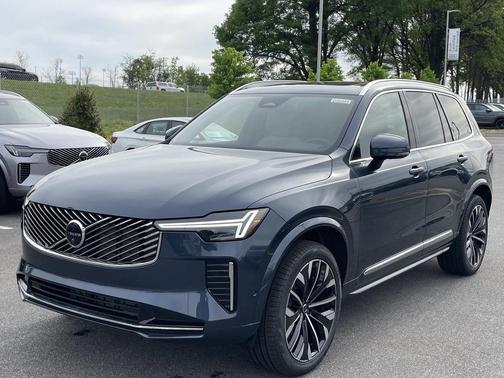 Denim Blue Metallic 2026 Volvo XC90 Plus, B6 AWD Gas (mild hybrid), Gasoline, Bright, 7 Seats