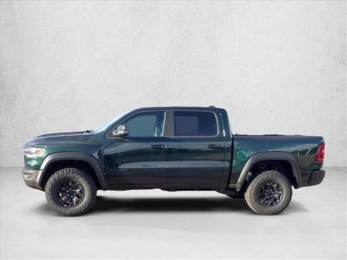 Serrano Green Metallic 2026 RAM 1500 RHO Crew Cab 4x4 5'7' Box